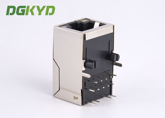 90 Degree shielded gigabit ethernet rj45 connector with magnetics cat6 rj45 plug RJ45 With Transformer