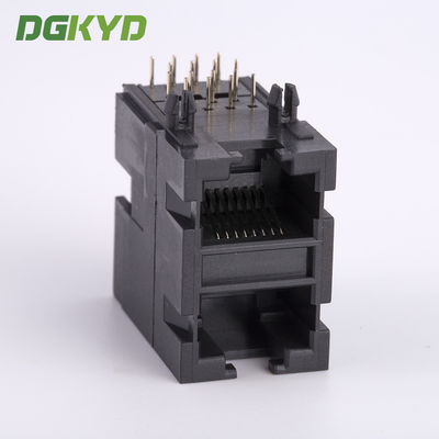 10/100 BASE Stack 2x1 Dual Port RJ45 Female Jack Double Deck Ethernet Socket