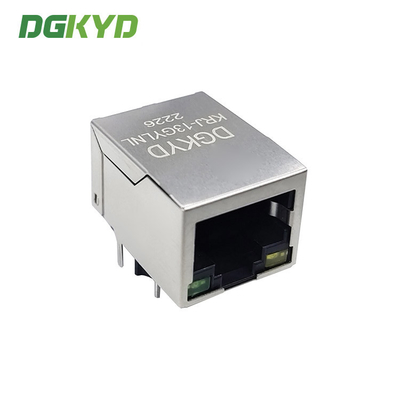 Customized Shielded 10/100base Single Port RJ45 Jack With Lan Transformer