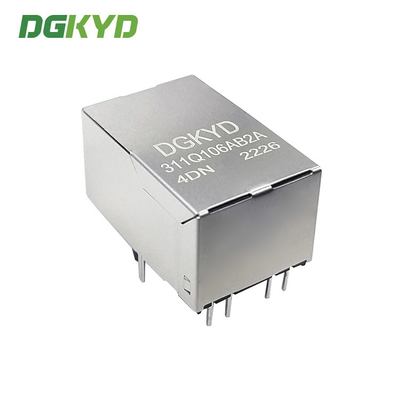 DGKYD311Q106AB2A4DN RJ45 Network Interface TAB UP Modular Jack Single Port PCB Interface Illuminated Shield