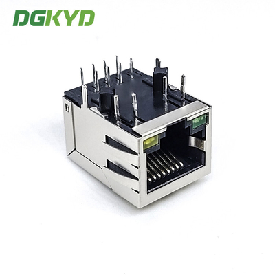 Network Connector RJ45 with Transformer Integrated Magnetics , 100BASET G/Y