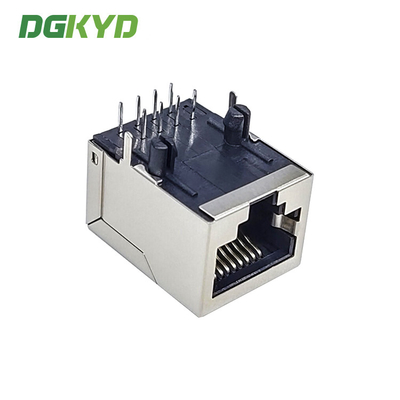 Metal Shielded Single Port 8P8C RJ45 Modular Jack With Led And EMI Fingers J0011D21BNL Used