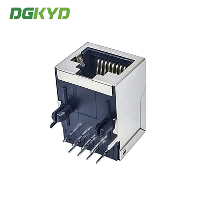 Metal Shielded Single Port 8P8C RJ45 Modular Jack With Led And EMI Fingers J0011D21BNL Used