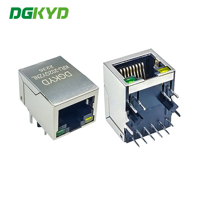 Latch Down EMI Transformer cat6 rj45 connector, G/G LE, 21mm length