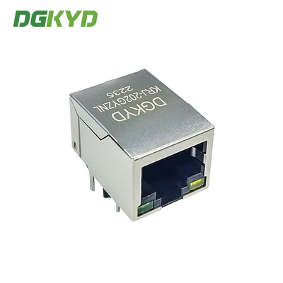 Latch Down EMI Transformer cat6 rj45 connector, G/G LE, 21mm length