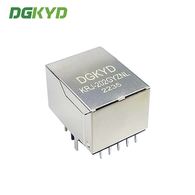 Latch Down EMI Transformer cat6 rj45 connector, G/G LE, 21mm length