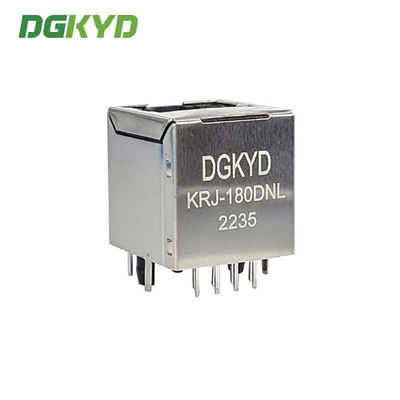 KRJ-180DNL Top entry cat 5/5e Rj45 Lan Jack with internal magnetics , height 17.25mm