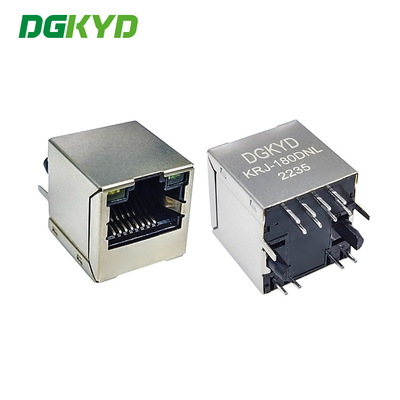KRJ-180DNL Top entry cat 5/5e Rj45 Lan Jack with internal magnetics , height 17.25mm