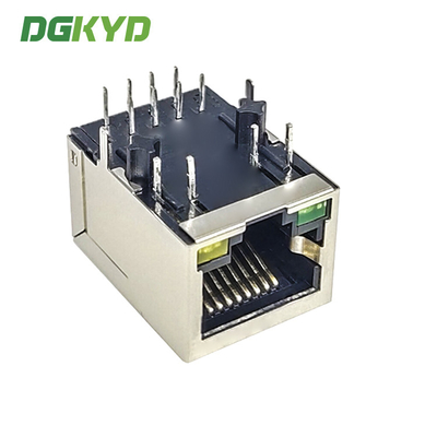 Cat5 RJ45 Ethernet connector with common mode choke , G/Y LED