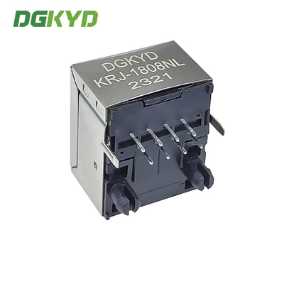 KRJ-1808NL Height 12mm Vertical entry female rj45 LAN jack Integrated Magnetics Compatible HY951180A