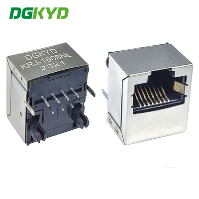 KRJ-1808NL Height 12mm Vertical entry female rj45 LAN jack Integrated Magnetics Compatible HY951180A