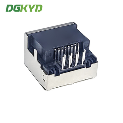 KRJ-CB4.2WDNL sinking plate RJ45 connector DIP with shielding, no light, no filter network port