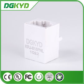 single port 10/100 BASE unshielded Ethernet RJ45 Connector with transformer , gray