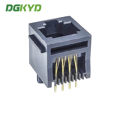 Vertical RJ45 PCB Socket Female Head 1x1 Port 8 Pin DIP Ethernet Connector Through Hole Solder DGKYD5222E1188IWA1DY1