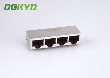 Metal shielded quad port rj45 keystone jack, without LED, RoHS compliant