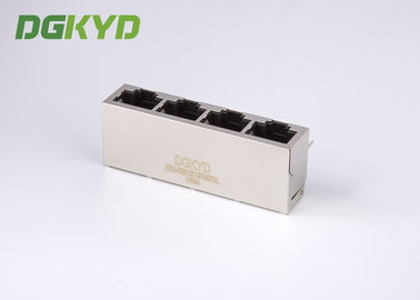 Metal shielded quad port rj45 keystone jack, without LED, RoHS compliant