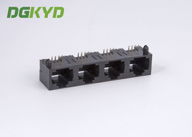 unshielded 4 position rj45 lan jack, tab up, without transformer
