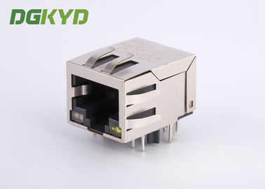 Single Rj45 Ethernet Jack Integrated Transformer / Common Mode Choke , Og/Y Led
