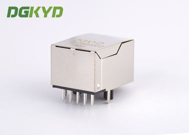 Single Port RJ45 With Transformer , RJ45 LAN Jack 1000BaseT Metal Shield