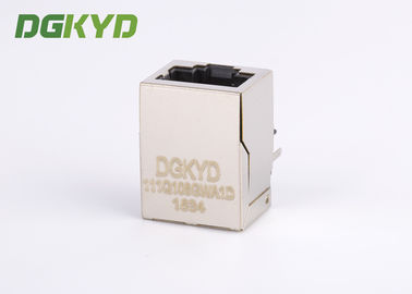 Single Port RJ45 With Transformer , RJ45 LAN Jack 1000BaseT Metal Shield