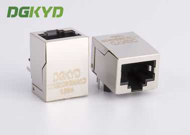 Single Port RJ45 With Transformer , RJ45 LAN Jack 1000BaseT Metal Shield