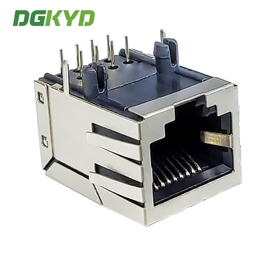 RJ45 Interface 5921 Single Port Shielded Connector With Round Pin And Spring Clip DGKYD59211188HWA1DY1
