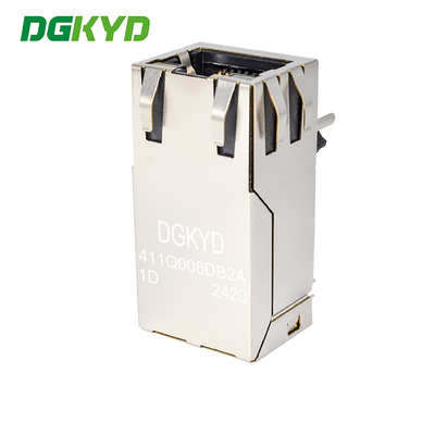 RJ45 Network Port Connector, Gigabit Integrated Transformer With Light And Spring Clip, Connector DGKYD411Q008DB2A1D