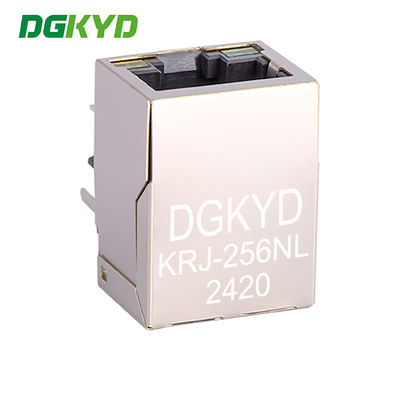 RJ45 Single Port Jack With 10/100BASE Transformer Integrated Ethernet Connector RJ45 With Transformer KRJ-256NL
