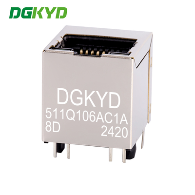 180 degree network interface RJ45 vertical interface 10P8C connector Gigabit Ethernet filtering DGKYD511Q106AC1A8D