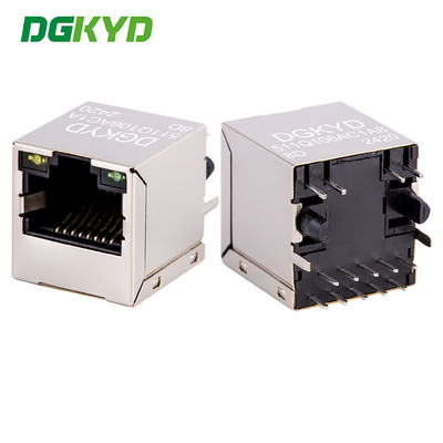 180 degree network interface RJ45 vertical interface 10P8C connector Gigabit Ethernet filtering DGKYD511Q106AC1A8D