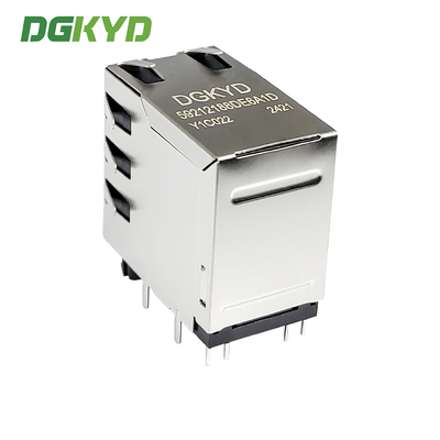 RJ45 interface 5921 series Ethernet socket 2X1 port 8P8C modular socket with isolation spring DGKYD59212188DE6A1DY1C022