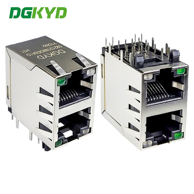 RJ45 interface 5921 series Ethernet socket 2X1 port 8P8C modular socket with isolation spring DGKYD59212188DE6A1DY1C022