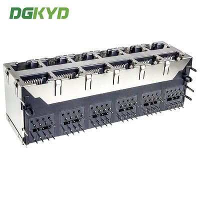 RJ45 Multi Port Rj45 Connector Without Filter, Ethernet Socket Modular Interface DGKYD59212688HWA1DY1A022