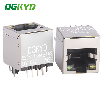 180 Degree Straight Plug RJ45 Connector Without Filter Vertical Interface RJ45 Socket DGKYD52241188AB1A3DY1027