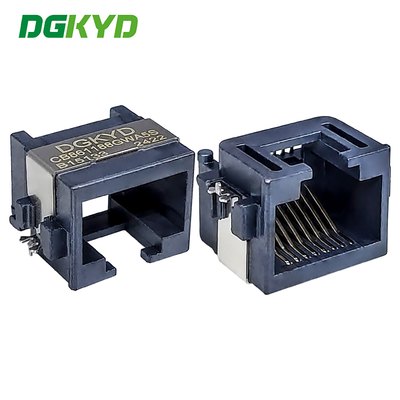 Single Port Sinking Plate 8.6 RJ45 Ethernet Connector SMT Interface Half Package Shielding DGKYDCB861188GWA5SB15133