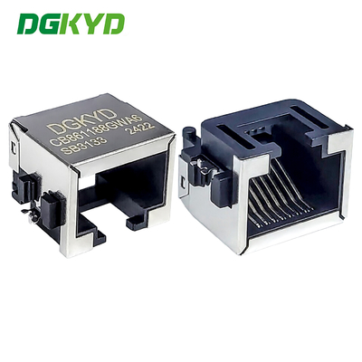 RJ45 Connector 1X1 8P8C Sinking Plate 8.6 3U Interface RJ45 SMT Connector DGKYDCB861188GWA6SB3133