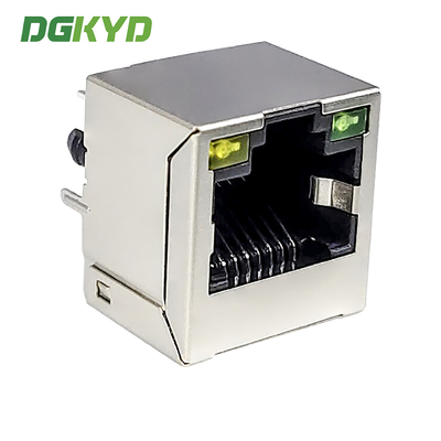 RJ45 8P8C Shielded Strip Light Connector Vertical Mesh Socket Single Port Connector DGKYD52A1188AB1A6DY1143