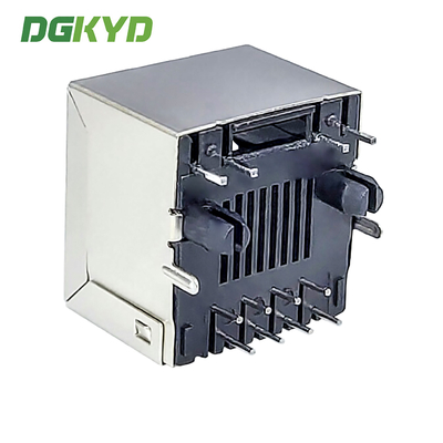 RJ45 8P8C Shielded Strip Light Connector Vertical Mesh Socket Single Port Connector DGKYD52A1188AB1A6DY1143