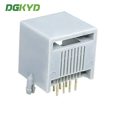RJ45 8P8C Ethernet Connector Single Port Without Light PBT Material Fu Gray RJ45 Connector DGKYD55211188IWE1DY1
