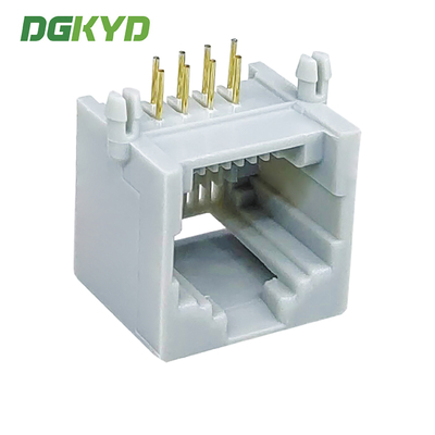 RJ45 8P8C Ethernet Connector Single Port Without Light PBT Material Fu Gray RJ45 Connector DGKYD55211188IWE1DY1