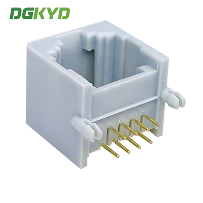 RJ45 8P8C Ethernet Connector Single Port Without Light PBT Material Fu Gray RJ45 Connector DGKYD55211188IWE1DY1