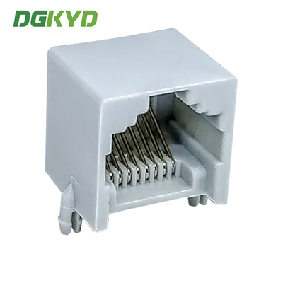 RJ45 8P8C Ethernet Connector Single Port Without Light PBT Material Fu Gray RJ45 Connector DGKYD55211188IWE1DY1