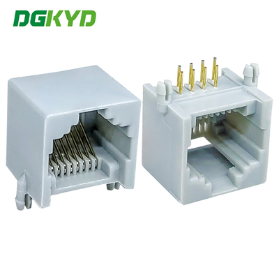 RJ45 8P8C Ethernet Connector Single Port Without Light PBT Material Fu Gray RJ45 Connector DGKYD55211188IWE1DY1