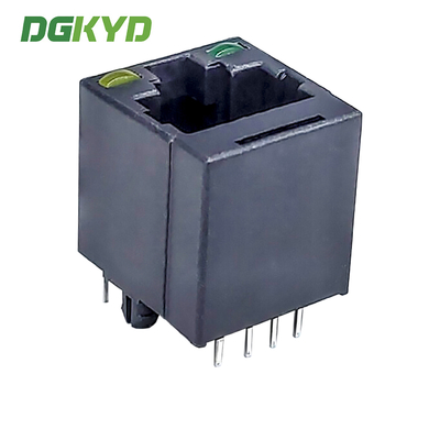 RJ45 180 Degree Vertical Interface 8P8C With Light All Plastic Connector Network Socket DGKYD52241188JC1A1DB4