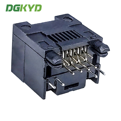 RJ45 180 Degree 8P8C Full Plastic Connector With Light DGKYD52T1188JB1A1DY1 Modular Interface For Ethernet Socket