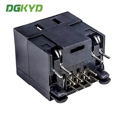 RJ45 180 Degree 8P8C Full Plastic Connector With Light DGKYD52T1188JB1A1DY1 Modular Interface For Ethernet Socket