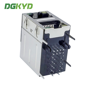 RJ45 Multi Port Connector 2X1 Modular Block Socket Gigabit Filter 6U DGKYD21Q042DB2A4D068