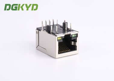 PoE Ethernet modular jack RJ45 with Transformer Single Port Telecom Connector, LED's