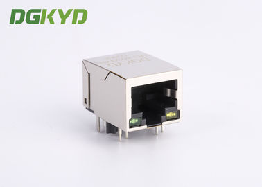 PoE Ethernet modular jack RJ45 with Transformer Single Port Telecom Connector, LED's