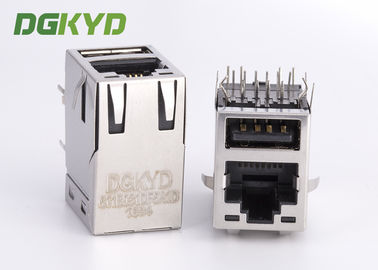 6 1775855 3 CAT5E SFP RJ45 Connector With 100 BASE T Transformer